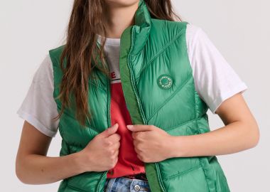 Γυναικείο αμάνικο καπιτονέ μπουφάν - FUNKY BUDDHA - 