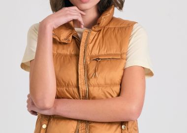 Γυναικείο αμάνικο καπιτονέ μπουφάν - FUNKY BUDDHA - 