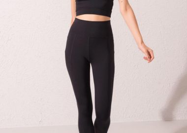 Γυναικείο αθλητικό κολάν με σούρες κάτω στο πλάι - SOU - 