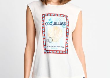 Γυναικείο βαμβακερό t-shirt με τύπωμα - FUNKY BUDDHA - 