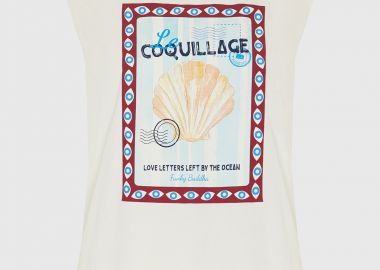 Γυναικείο βαμβακερό t-shirt με τύπωμα - FUNKY BUDDHA - 