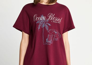 Γυναικείο βαμβακερό t-shirt με τύπωμα - FUNKY BUDDHA - 
