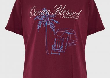 Γυναικείο βαμβακερό t-shirt με τύπωμα - FUNKY BUDDHA - 