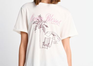 Γυναικείο βαμβακερό t-shirt με τύπωμα - FUNKY BUDDHA - 