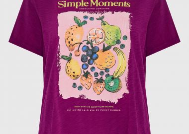 Γυναικείο βαμβακερό t-shirt με τύπωμα - FUNKY BUDDHA - 