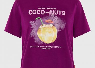 Γυναικείο βαμβακερό t-shirt με τύπωμα - FUNKY BUDDHA - 