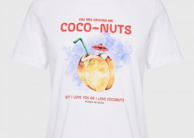 Γυναικείο βαμβακερό t-shirt με τύπωμα - FUNKY BUDDHA - 