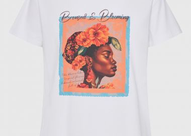 Γυναικείο βαμβακερό t-shirt με τύπωμα - FUNKY BUDDHA - 