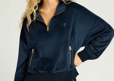 Γυναικείο βελουτέ φούτερ - FUNKY BUDDHA - 