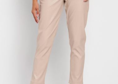 Γυναικείο casual παντελόνι από οικολογικό δέρμα (PU) - FUNKY BUDDHA - 