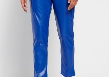 Γυναικείο casual παντελόνι από οικολογικό δέρμα (PU) - FUNKY BUDDHA - 