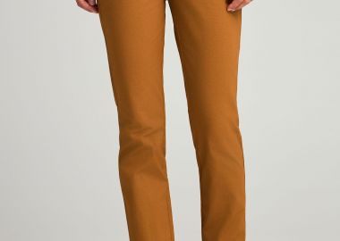 Γυναικείο chino παντελόνι με ρεβέρ - FUNKY BUDDHA - 