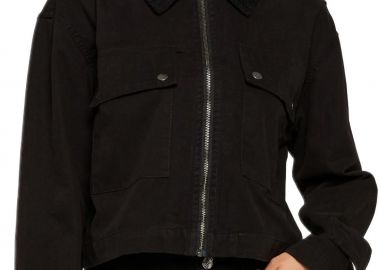 Γυναικείο Cropped Βαμβακερό Μπουφάν TB7726 Urban Classics Black Black - Urban Classics - 