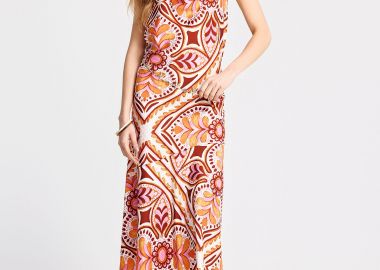 Γυναικείο έθνικ midi φόρεμα - FUNKY BUDDHA - 