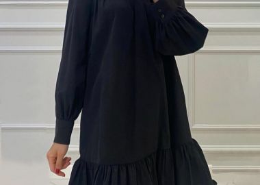 Γυναικείο φόρεμα με βολάν στο κάτω μέρος - SOU - 