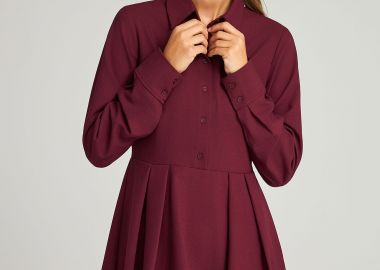 Γυναικείο φόρεμα με γιακά - FUNKY BUDDHA - 