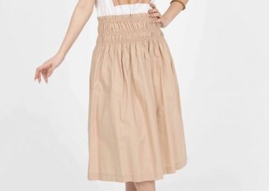 Γυναικείο φόρεμα με λάστιχο στη μέση - SOU - 