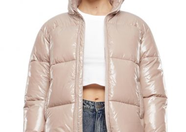 Γυναικείο Φουσκωτό Μπουφάν Recycled Short Shiny Puffer TB7003 Urban Classics Duskrose - Urban Classics - 