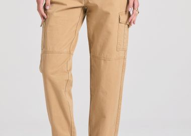 Γυναικείο garment dyed cargo παντελόνι - FUNKY BUDDHA - 