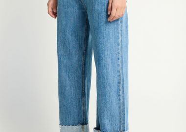 Γυναικείο jean παντελόνι με ρεβέρ - FUNKY BUDDHA - 