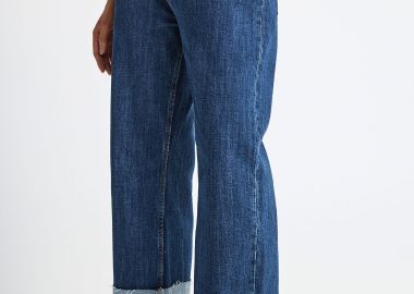 Γυναικείο jean παντελόνι με ρεβέρ - FUNKY BUDDHA - 