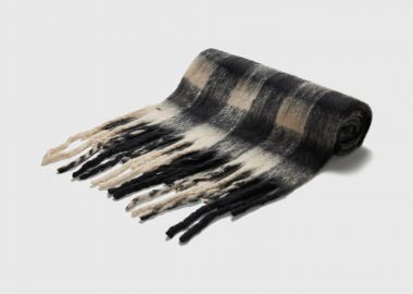 Γυναικείο καρό κασκόλ με κρόσσια - FUNKY BUDDHA - 