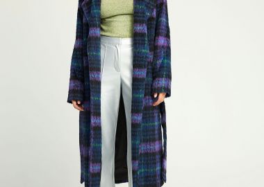 Γυναικείο καρό παλτό - FUNKY BUDDHA - 