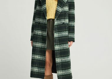 Γυναικείο καρό παλτό - FUNKY BUDDHA - 