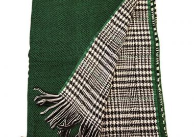 Γυναικείο κασκόλ διπλής όψης πράσινο - SOU - 