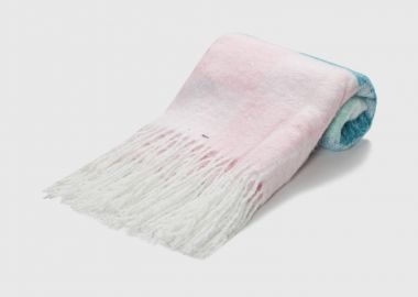 Γυναικείο κασκόλ με σχέδιο και κρόσσια - FUNKY BUDDHA - 