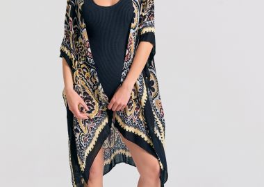 Γυναικείο κιμονό με τύπωμα σε ethnic look - FUNKY BUDDHA - 