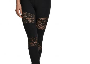 Γυναικείο Κολάν TB2593 Urban Classics με Δαντέλα Black - Urban Classics - 