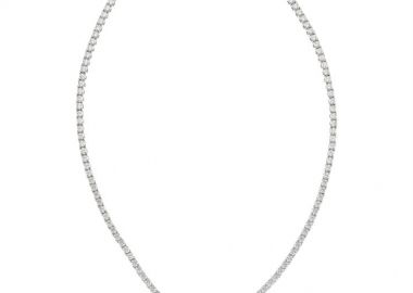 Γυναικείο Κολιέ Ασημί 925 Πλατινωμένο με Ζιργκόν – Λαμπερό Διαχρονικό Κόσμημα -  - 