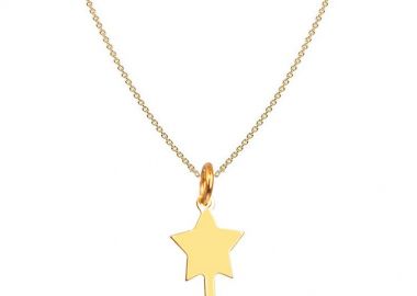 Γυναικείο κολιέ αστέρι σε μέταλλο επιχρυσωμένο ασήμι 925 -  - 