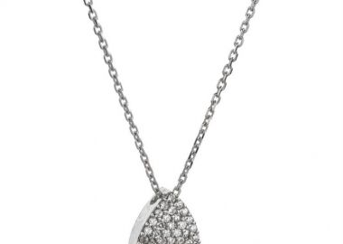 Γυναικείο κολιέ Paraxenies μάτι από ασήμι 925 με πέτρες ζιργκόν πράσινη και λευκές -  - 