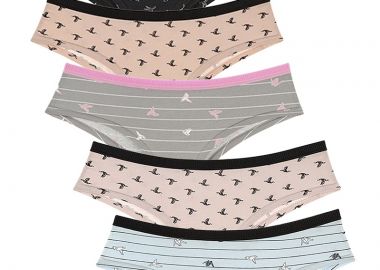 Γυναικείο Κυλοτάκι Hipster Donella Origami Bird Σετ 5 Τεμάχια Πολύχρωμα All Colors - Donella - 