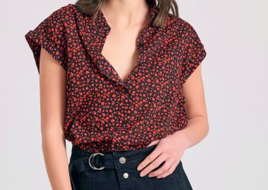 Γυναικείο loose fit φλοράλ πουκάμισο από βισκόζη - FUNKY BUDDHA - 