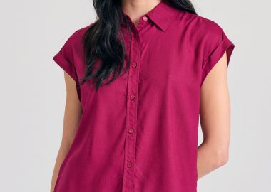 Γυναικείο loose fit πουκάμισο από βισκόζη - FUNKY BUDDHA - 