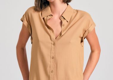 Γυναικείο loose fit πουκάμισο από βισκόζη - FUNKY BUDDHA - 