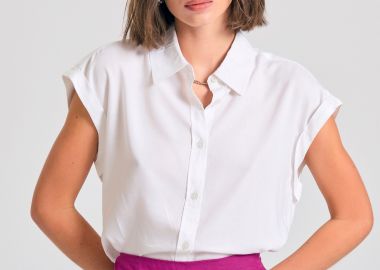 Γυναικείο loose fit πουκάμισο από βισκόζη - FUNKY BUDDHA - 