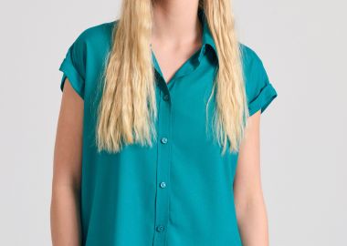 Γυναικείο loose fit πουκάμισο από βισκόζη - FUNKY BUDDHA - 