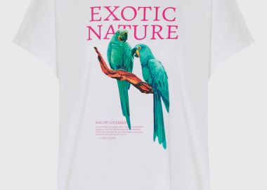Γυναικείο loose t-shirt με τύπωμα - FUNKY BUDDHA - 