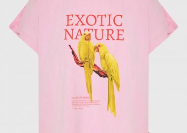 Γυναικείο loose t-shirt με τύπωμα - FUNKY BUDDHA - 