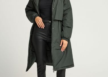 Γυναικείο μακρύ casual μπουφάν - FUNKY BUDDHA - 