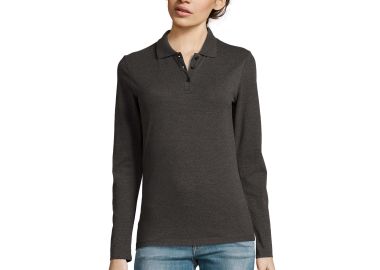 Γυναικείο Μακρυμάνικο Πόλο Πικέ 02083 Sol's Perfect LSL Women Charcoal Melange - SOLS - 