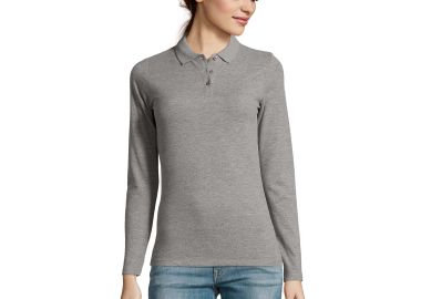 Γυναικείο Μακρυμάνικο Πόλο Πικέ 02083 Sol's Perfect LSL Women Grey Melange - SOLS - 