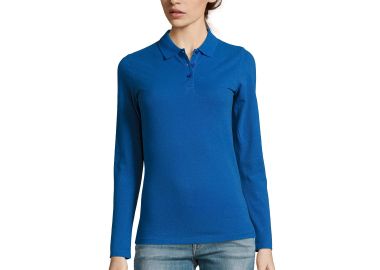Γυναικείο Μακρυμάνικο Πόλο Πικέ 02083 Sol's Perfect LSL Women Royal Blue - SOLS - 