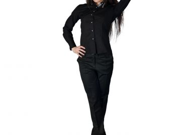 Γυναικείο μακρυμάνικο πουκάμισο ALBERTA BEUNIQUE 08000390 Black - BEUNIQUE - 