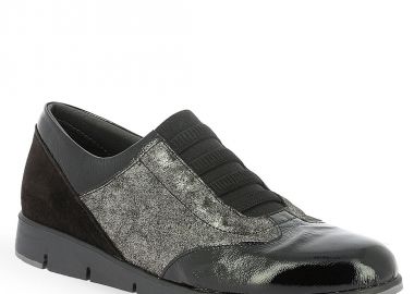 Γυναικείο Mεταλλικό Δερμάτινο Sneaker Με Λάστιχο PAREX - PAREX - 