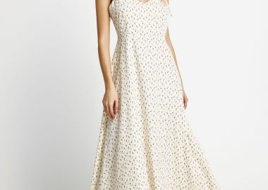 Γυναικείο midi φλοράλ φόρεμα - FUNKY BUDDHA - 